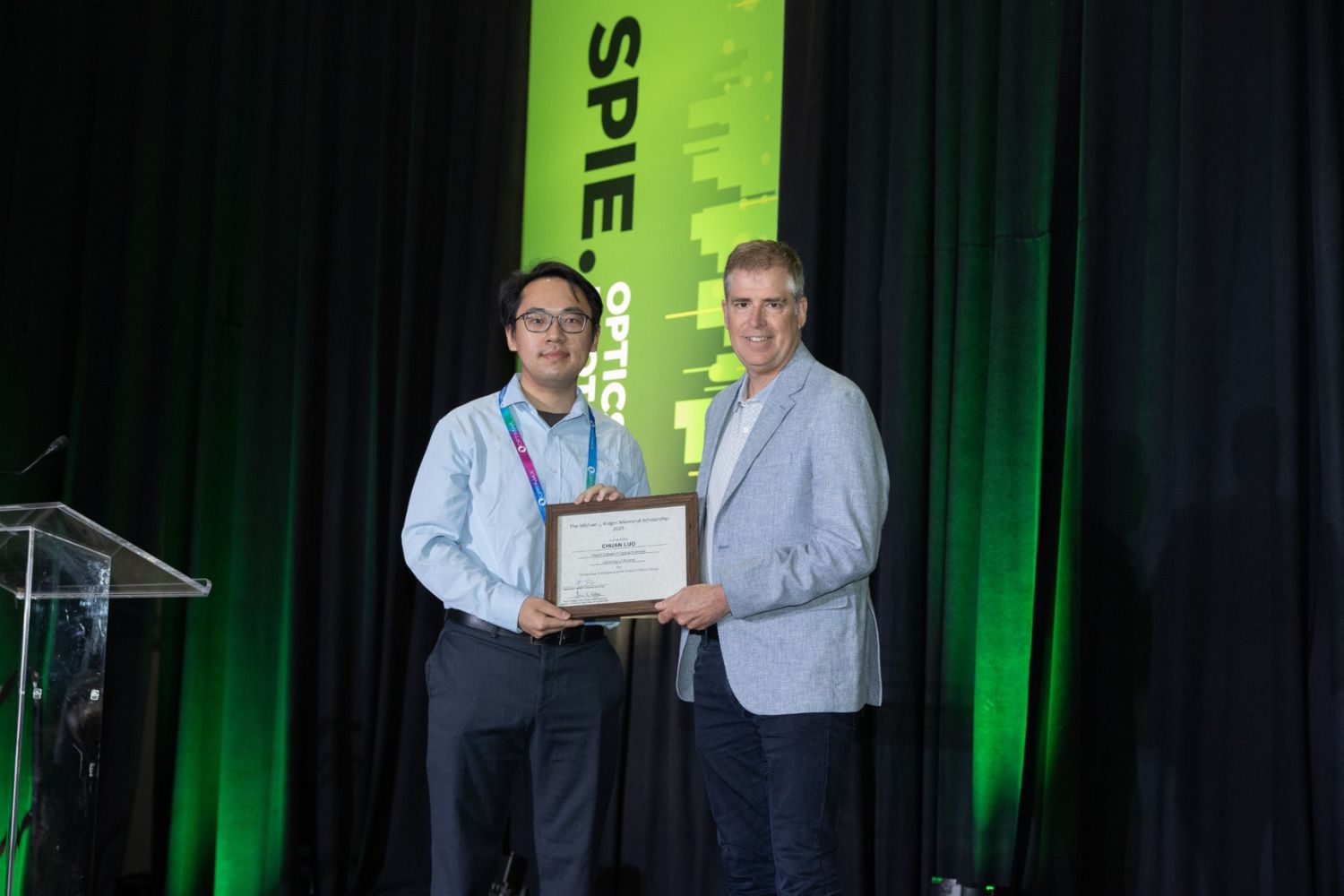 Chuan Luo 2025 Scholarship Awardee & Prof Simon Thibault