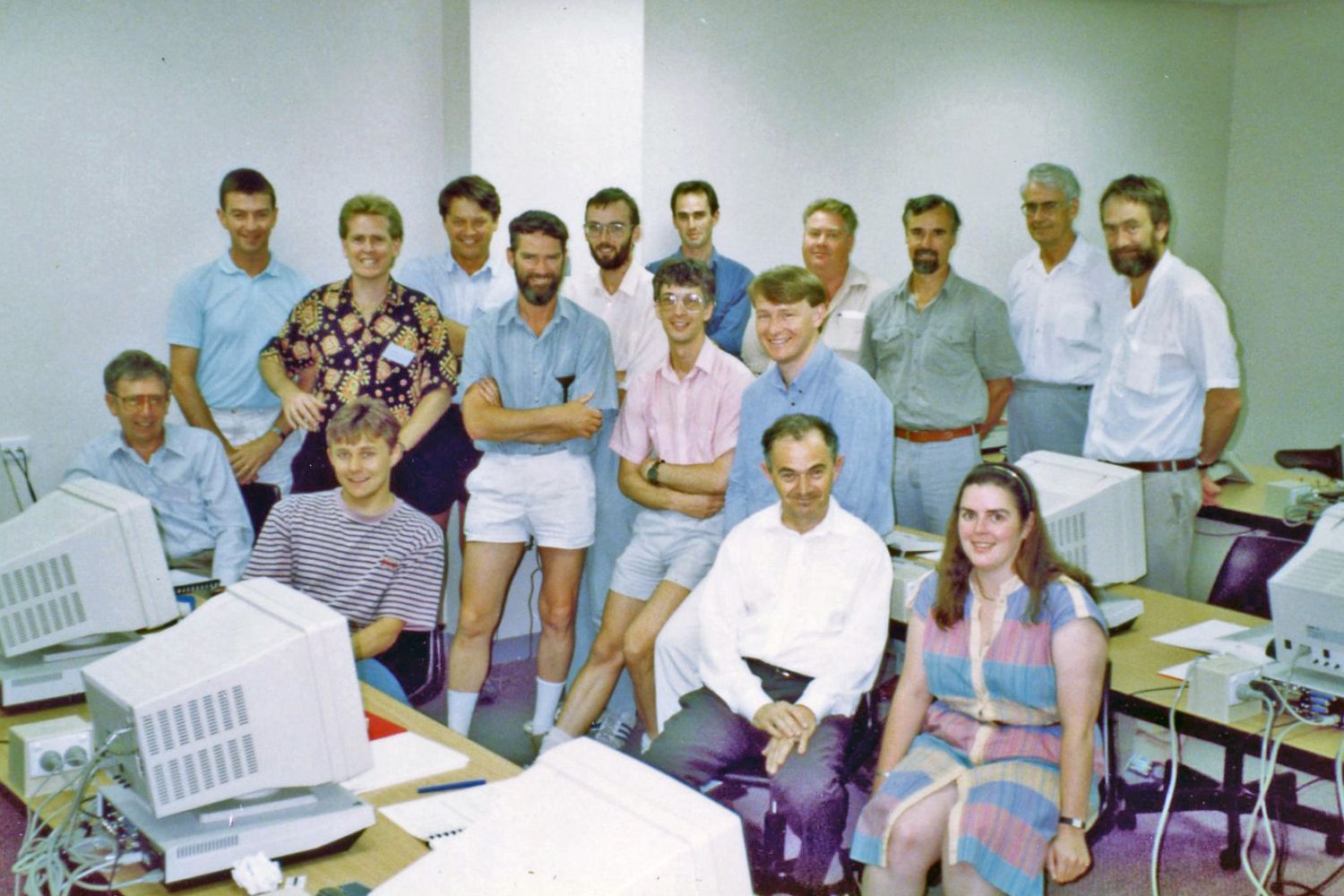 Michael with Tutorial Class Adelaide 1990