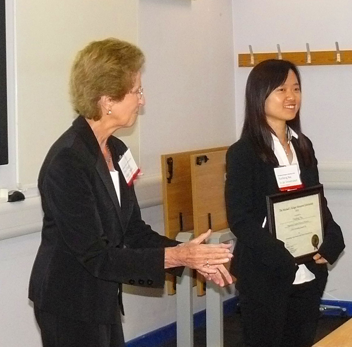 2016 Scholar Yunfeng Nie with Tina Kidger