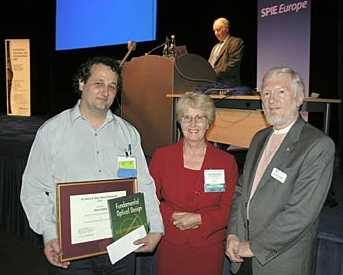 2004 Scholar Andrew Rakich with Tina Kidger and James Bilbro 2004 Scholar Andrew Rakich with Tina Kidger and James Bilbro